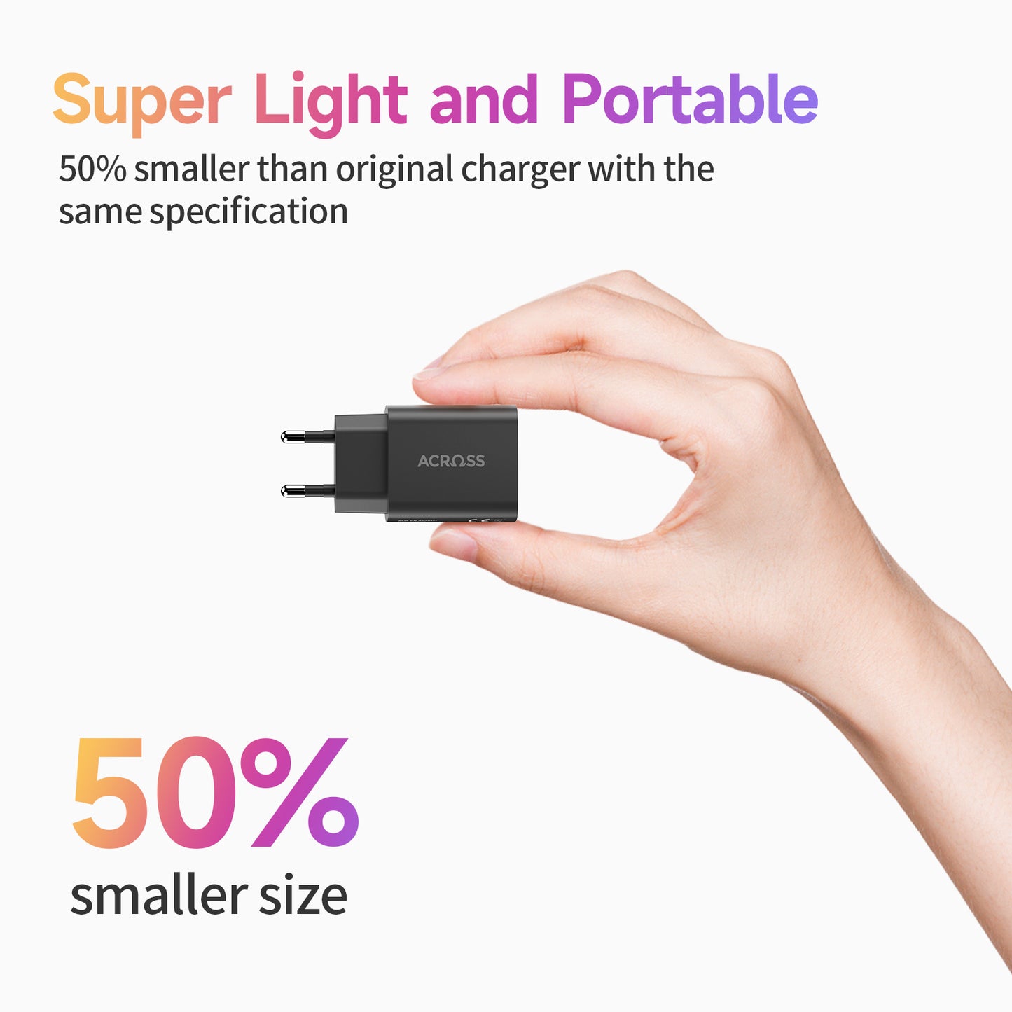 SpeedCharge 20W 2-Ports Charger with PD, QC 3.0 for iPhones, Androids, Tablets, and Nintendo Switch