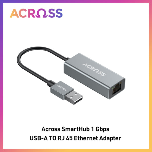 Across SmartHub 1Gbps USB-A TO RJ 45 Ethernet Adapter